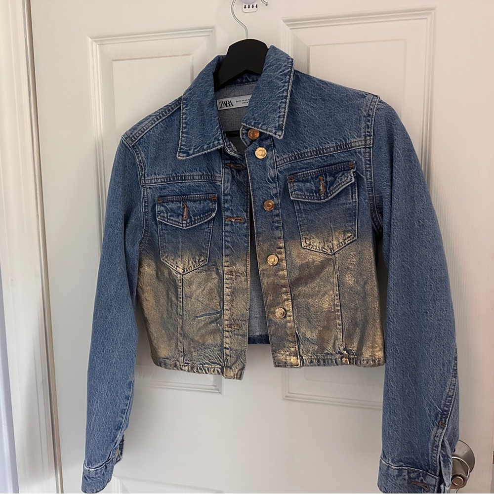 Zara cropped jean jacket